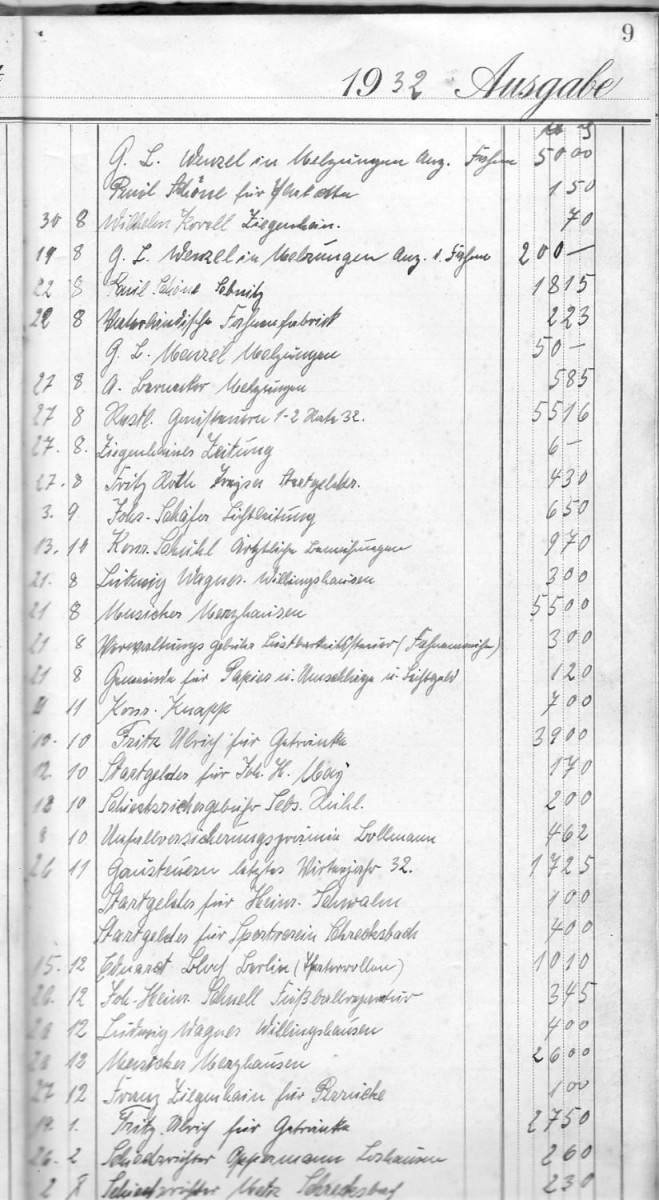 1932 - Eine Vereinsfahne wurde für viel Geld angeschafft