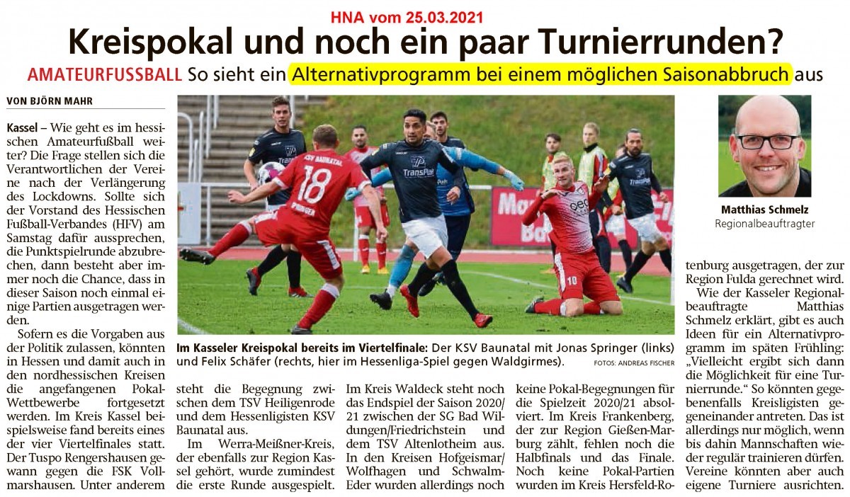 Kreispokal und Turniere als Alternative bei Abbruch der Saison?