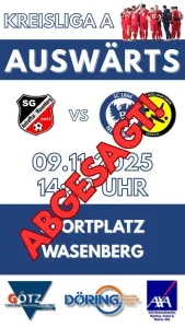 Spiel der zweiten Mannschaft vs Antrefftal/Wasenberg in Merzhausen fällt aus